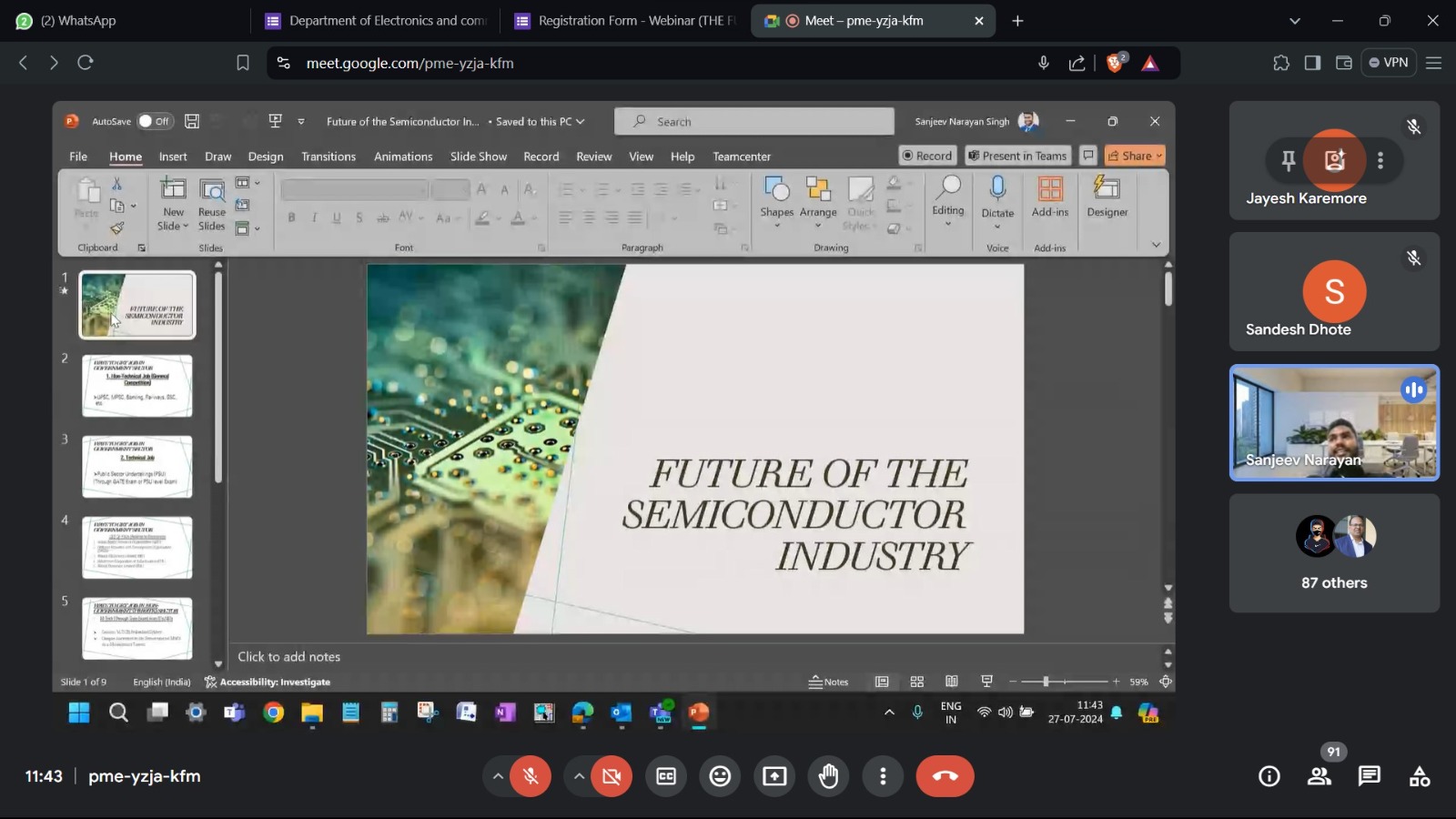 Webinar on Future of the Semiconductor Industry